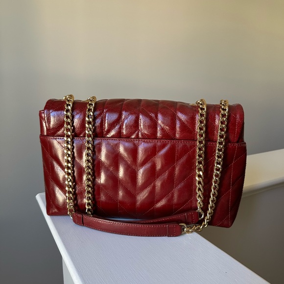 Karl Lagerfeld Paris - Lafayette Large Leather Shoulder Bag - Picture 4 of 8